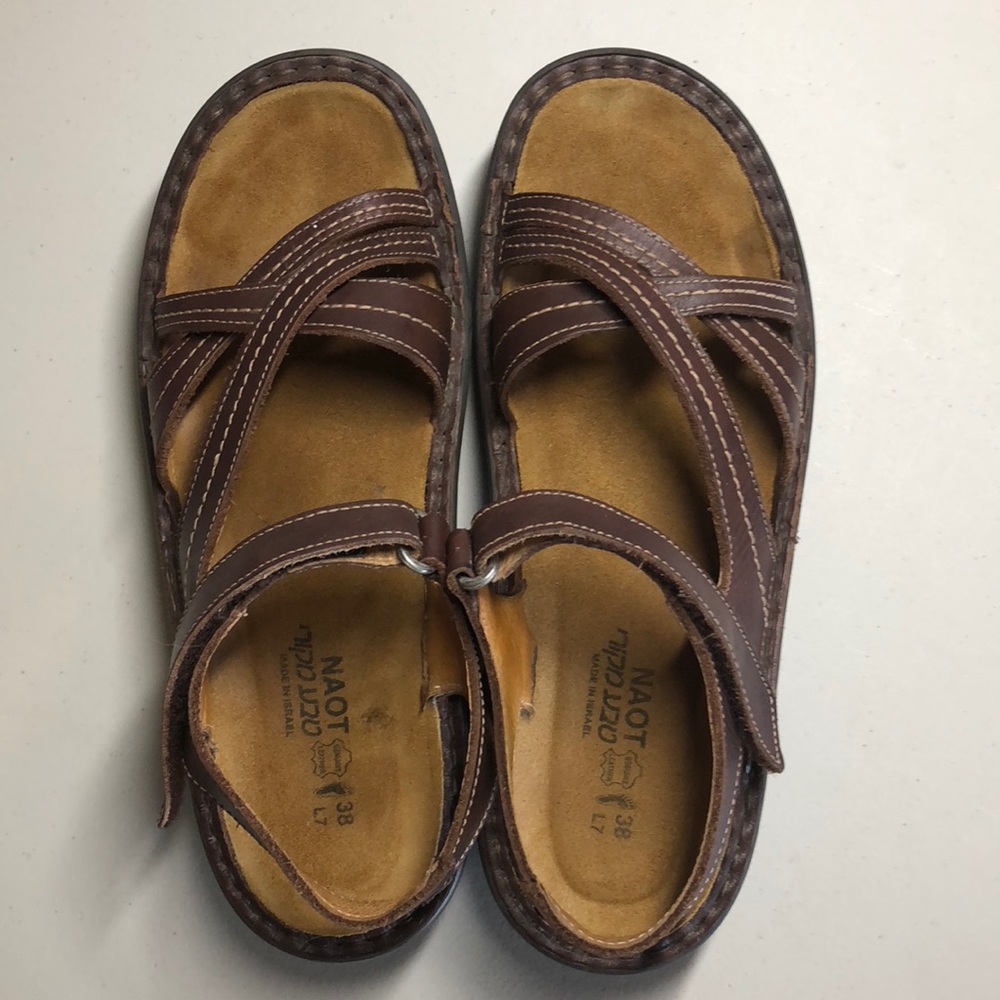 Naot Paris Sandal in Brown Size 38/L7
